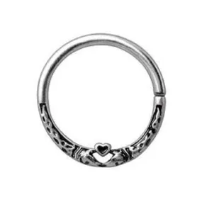 WILDKLASS 316L Stainless Steel Snake Heart Seamless Ring