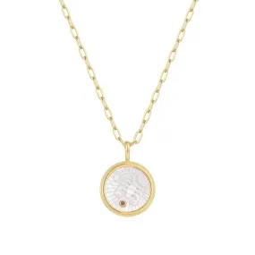 ZODIAC SCORPIO MOTHER OF PEARL NECKLACE